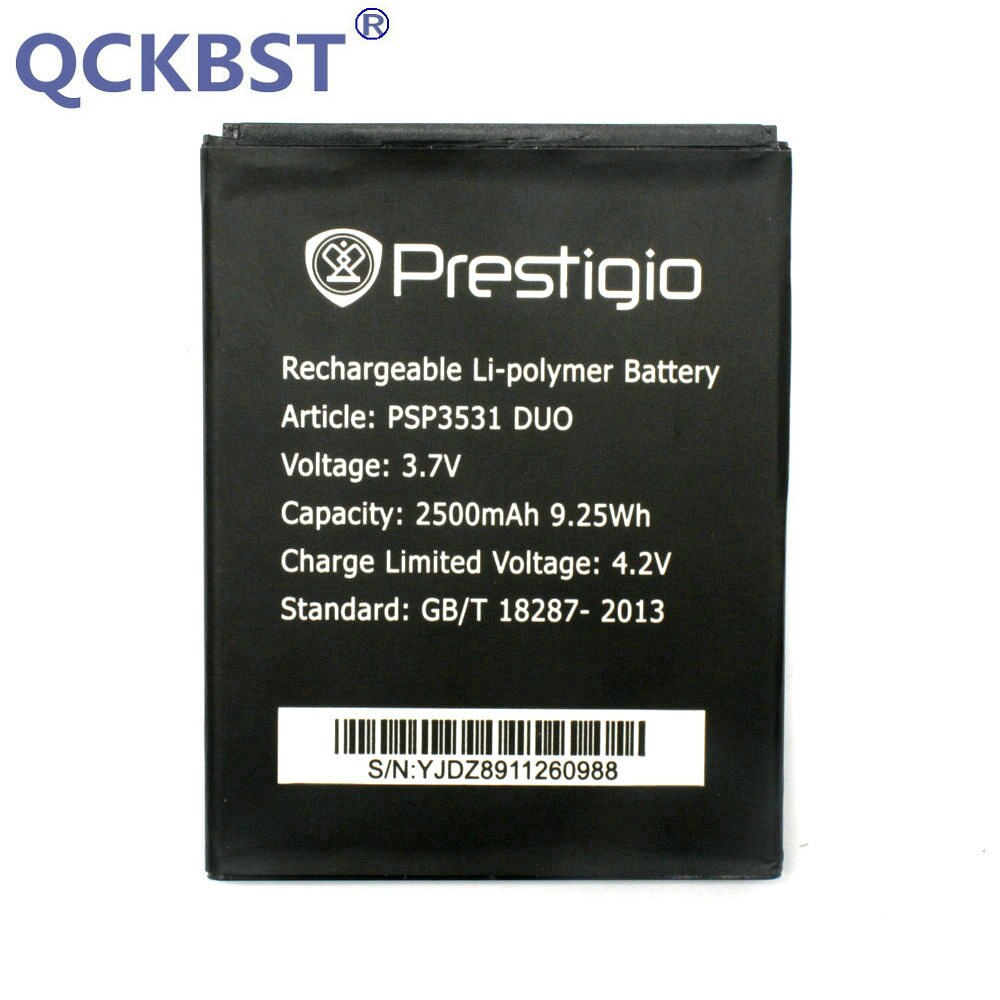 Nouvelle batterie Li-ion 2500mAh pour Prestigio PSP3531 PSP3530 DUO Muze D3 3531 Duo E3 Muze A7 PSP7530