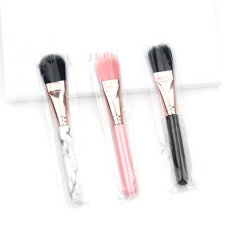 Brochas de maquillaje con tema de mármol , base correctora para la cara, fibra-lana, herramientas cosméticas de belleza, 1 Uds.