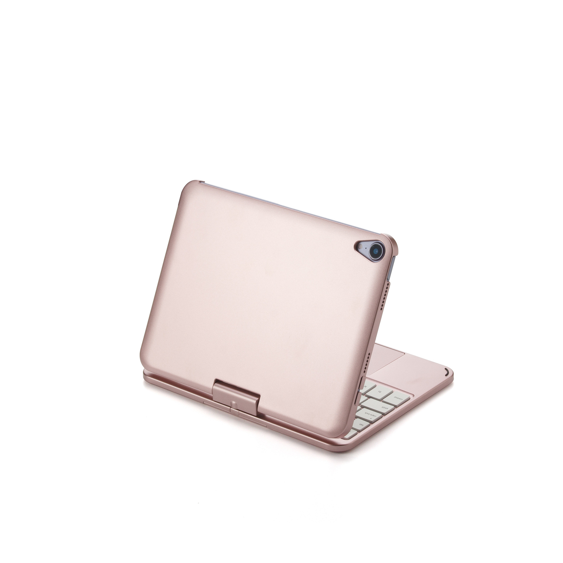 Beskyttende etui til ipad mini 7 med bluetooth-tastatur, 360- gradere rotasjon med berøringsskjerm, mini 6- tastatur med regnbuefarge og 8.3 i: Rosa
