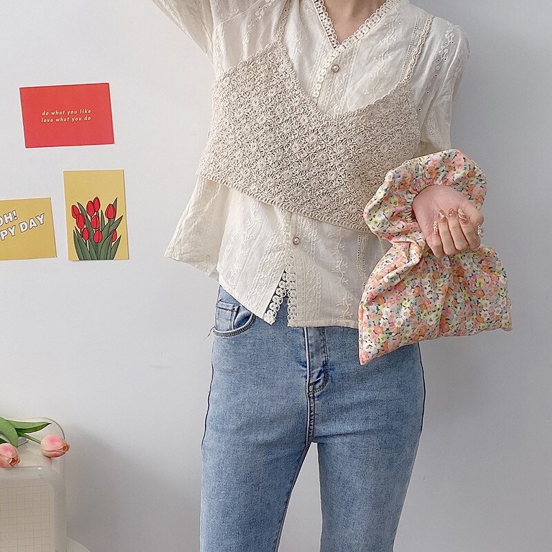 Lotus Leisure Hand Tas Luipaard Print Vrouwelijke Tas Japan En Korea Chic Canvas Tas Kleine Tas