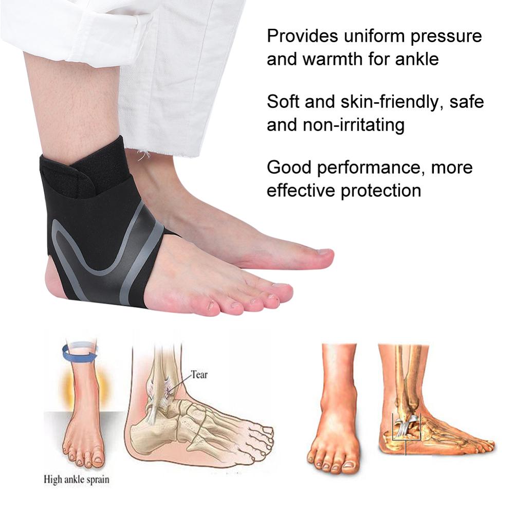 Left/Right Ankle Support Prevent Sprain Relief Pain Reduction Exercise Load Fracture Fixation Recovery Foot Care Black Portables