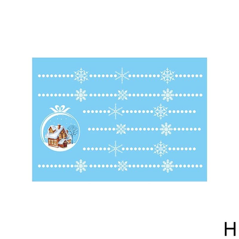 Kerststickers muurstickers statische stickers raamstickers kerstman eland vitrinekast: H