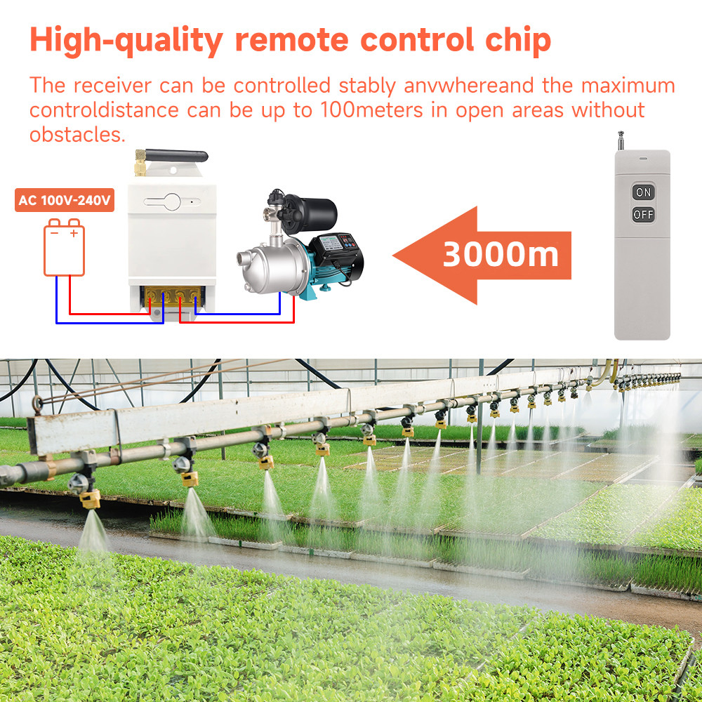 Cerhot Wireless Remote Control Switch On-off High-power 30A Wide-voltage AC 85-265V Long-distance RF433 Remote Control 3000M