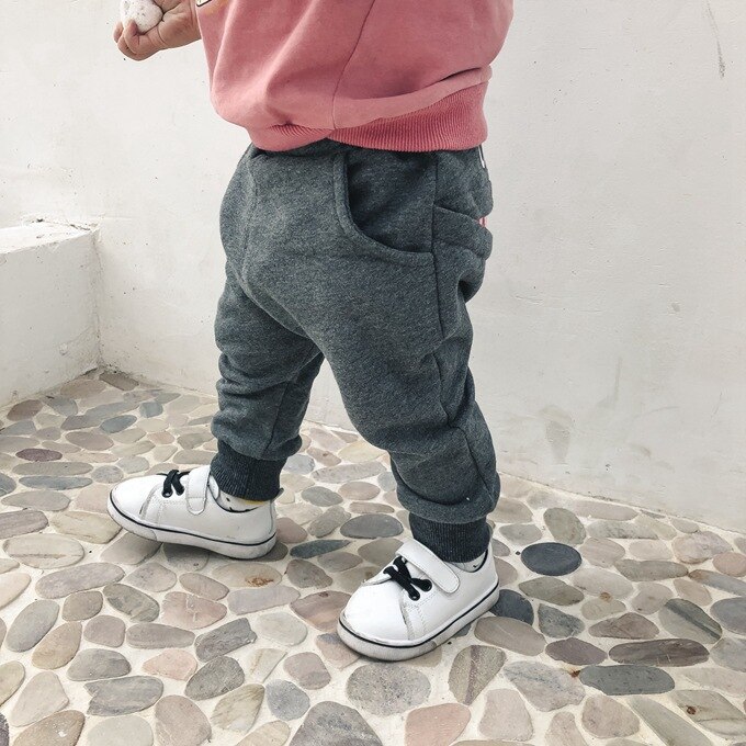 Pantalon de survêtement pour bébé garçon, couleur pure, dessin animé, épissage, printemps automne