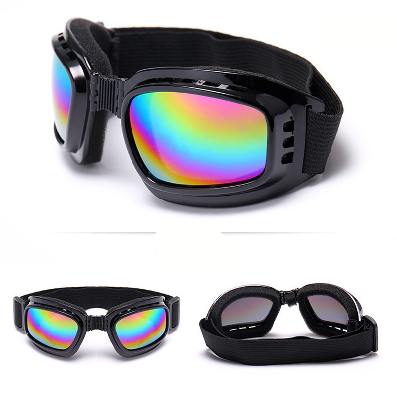 3 Stück Arbeits brille draussen Einschlag Spritzwasser geschützte staub dichte Motorrads chutz brille modische faltbare Spongebob Ski brille: Champagner