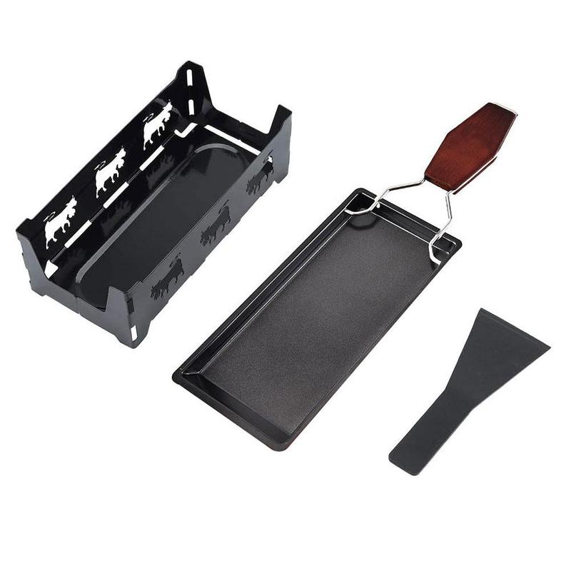 Grill fromage appareil à Raclette anti-adhésif Griller Mini BBQ plateau à fromage cuit four à fromage fer à repasser fondeur à fromage plateau cuisine: E