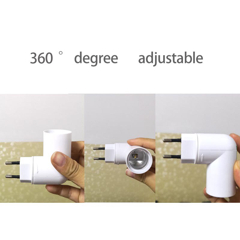 360 Degrees Adjustable E27 Lamp Bulb Bases Socket Adaptor Converter 100-230V Lighting Light Adapter EU/US Plug For Home Room