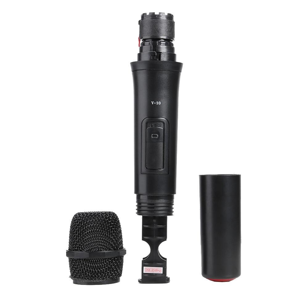 ALLOYSEED-V-10 VHF 268,85 Mhz, megáfono de micrófono inalámbrico, micrófono de mano, altavoz de voz con receptor USB para reuniones de Karaoke