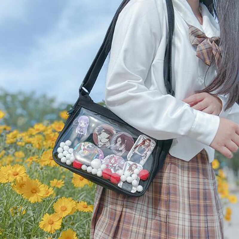 Ita Bag Clear Crossbody Tas Voor Tiener Meisjes Japanse Transparant Canvas Kleine Schouder Ita Tas 4 Kleuren Mooie Tas h217