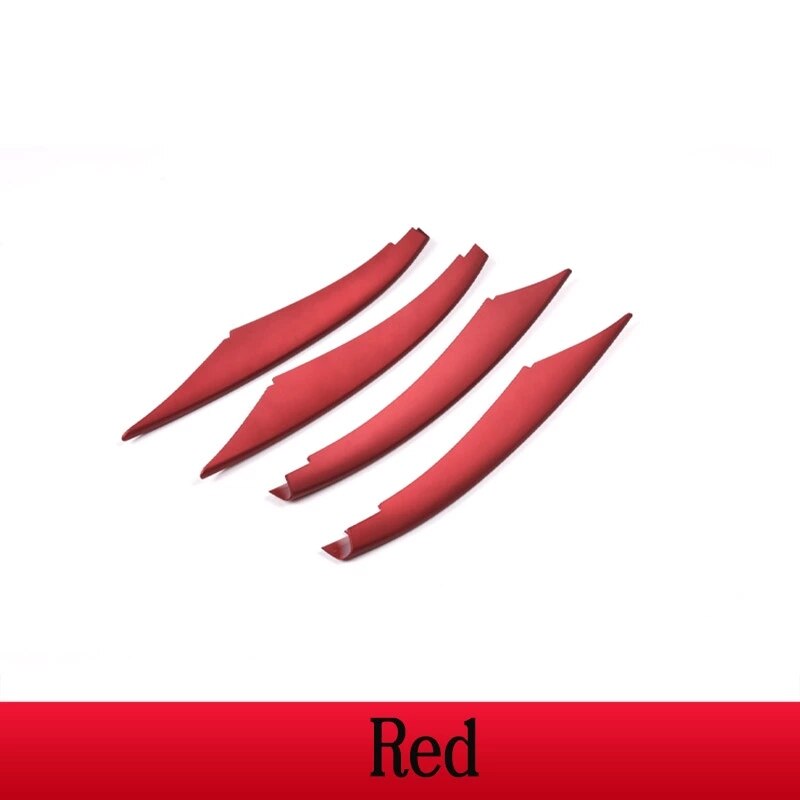 4 x abs chromen auto koplamp decoratiestrips voor mercedes-benz a-klasse  a180 a200 w177 accessoires: Mat rood