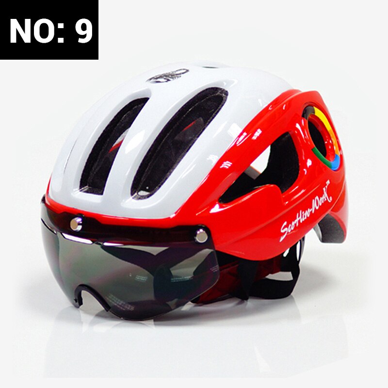 Cykelhjelm mtb mountainbike herre ultra let hjelm med linse scohiro arbejdsbriller ride casco hjelm med casco ciclismo: Farve 2