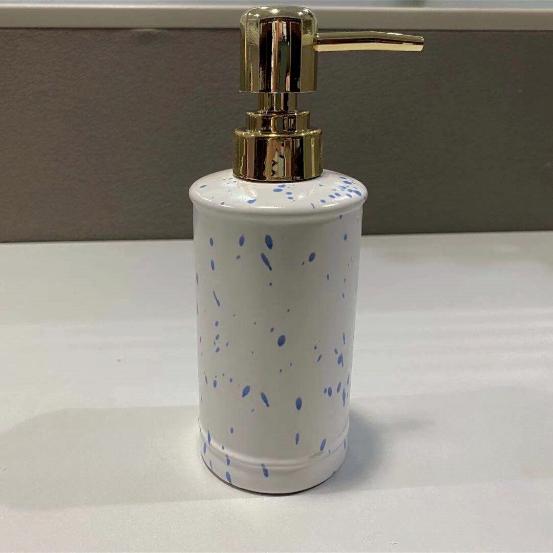 Bathroom Set, Sanitary Ware Set, Ceramic Lotion Hand Sanitizer, Bottled Mouthwash Cup, Soap Dish Three-piece Set: Hand sanitizerbottle