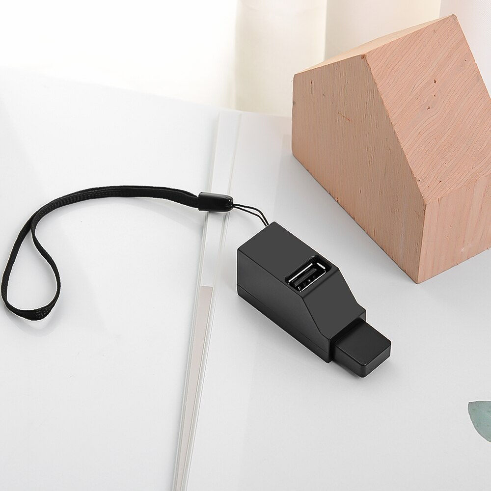 3 porte usb splitter usb hub 3.0/2.0 mini usb højhastigheds hub sort til pc laptop u disk kortlæser til mobiltelefon hub