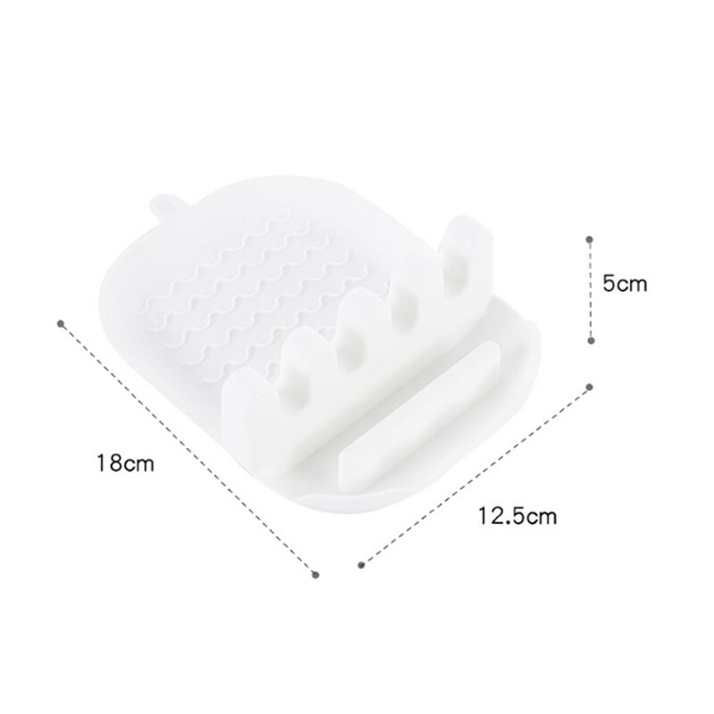 Kitchen Spoon Holders Fork Spatula Rack Shelf Organizer Plastic Spoon Rest Chopsticks Holder Non-slip Spoons Pad Kitchen Utensil: 07