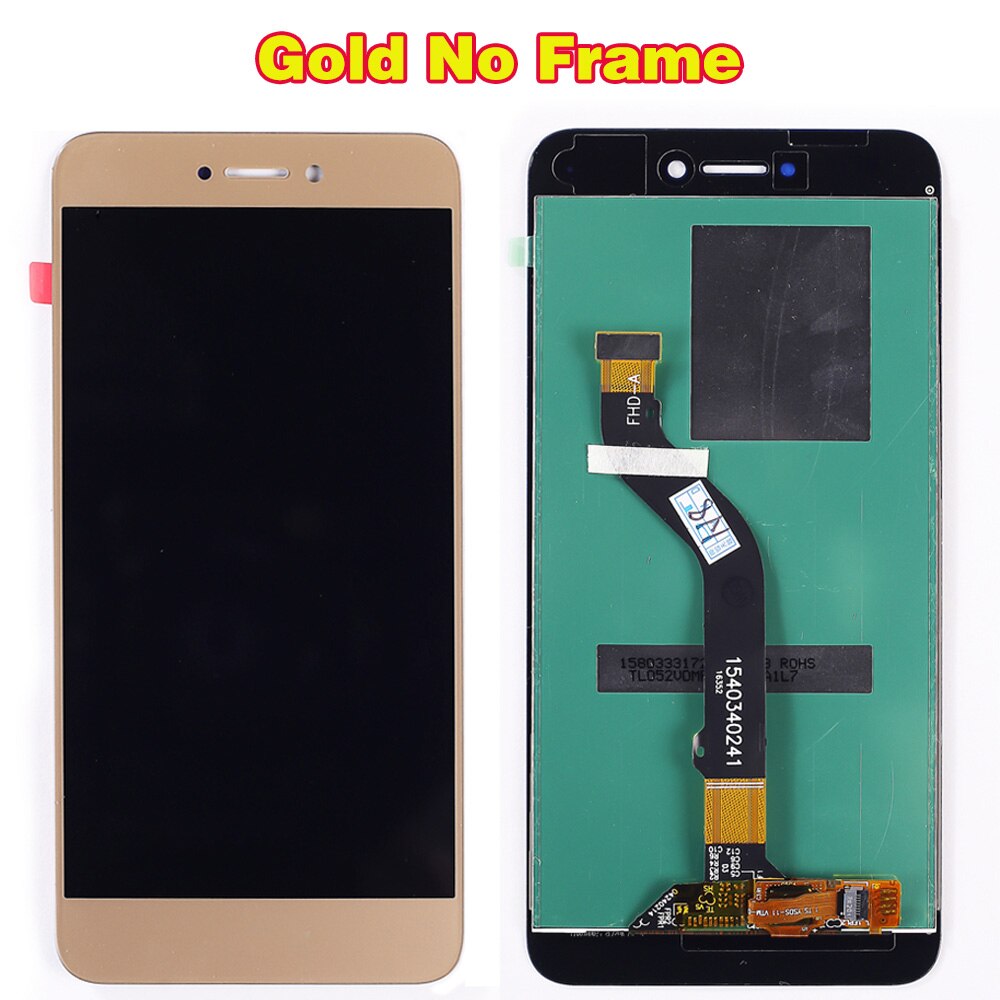 Pour Huawei Honor 8 lite écran LCD PRA-TL10 PRA LX1 LX3 écran tactile 5.2 pouces numériseur cadre d'assemblage avec film de verre gratuit: Gold Without Frame