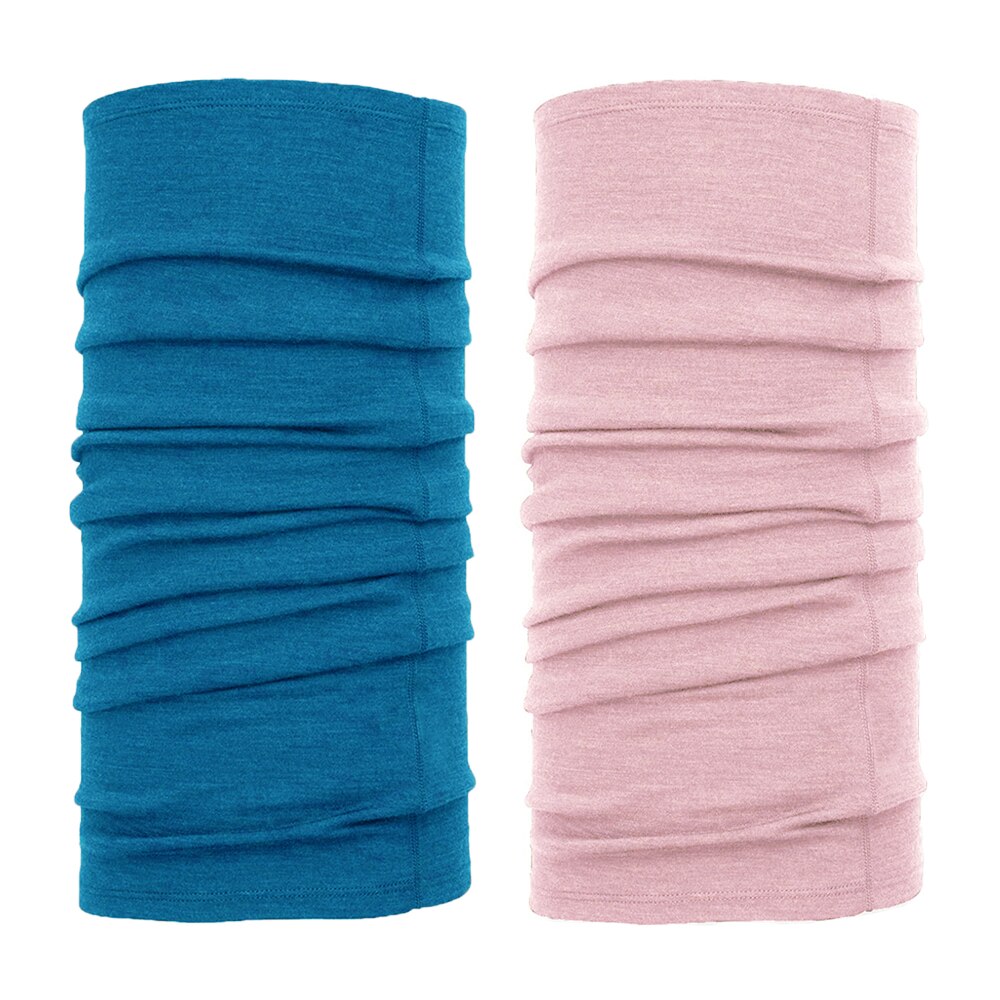 Adult 100% Merino Wool Neck Gaiter Ski Neck Scarf Men Women Bandana Merino 180G Scarf Wool Face Mask Headband Warm Ring Wrap: Pack C(2 Pcs)