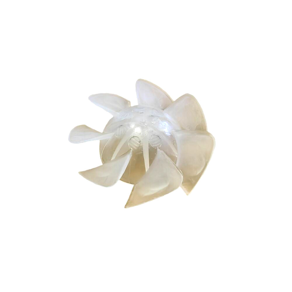 Pala de ventilador con forma de hélice de plástico blanco, 55mm, para pelo o secador de manos, 17mm de altura