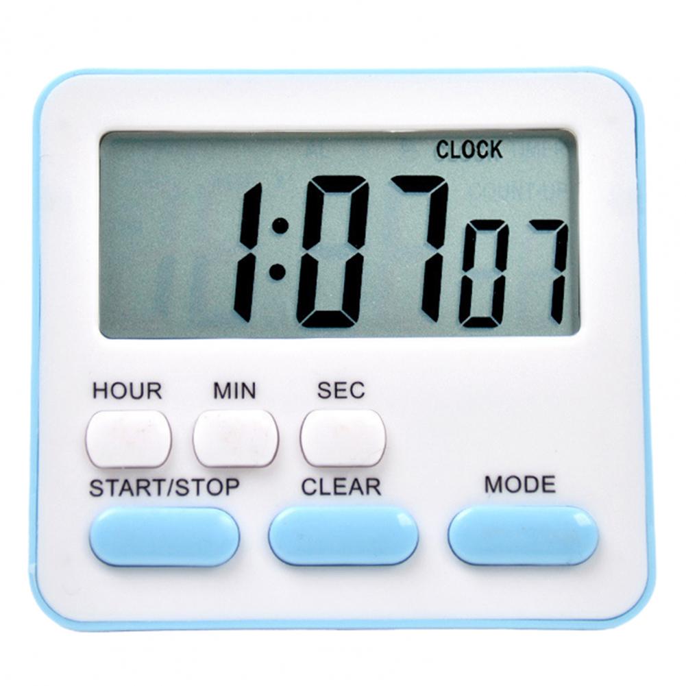 Digital Alarm Clock Magnetic Attraction On Fridge Oven Timer For Student Time Manager Small Multifunctional Cooking Timer: Blue