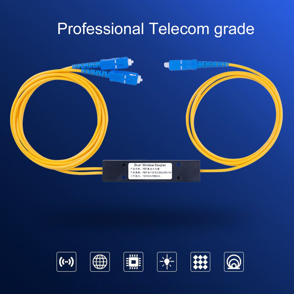 Rozdzielacz SC1 Split 2 rozdzielacz światłowodowy jeden dzielony dwa światłowód pigtailowy 1x2 rozdzielacz PLC Upc ze złączem SC/UPC