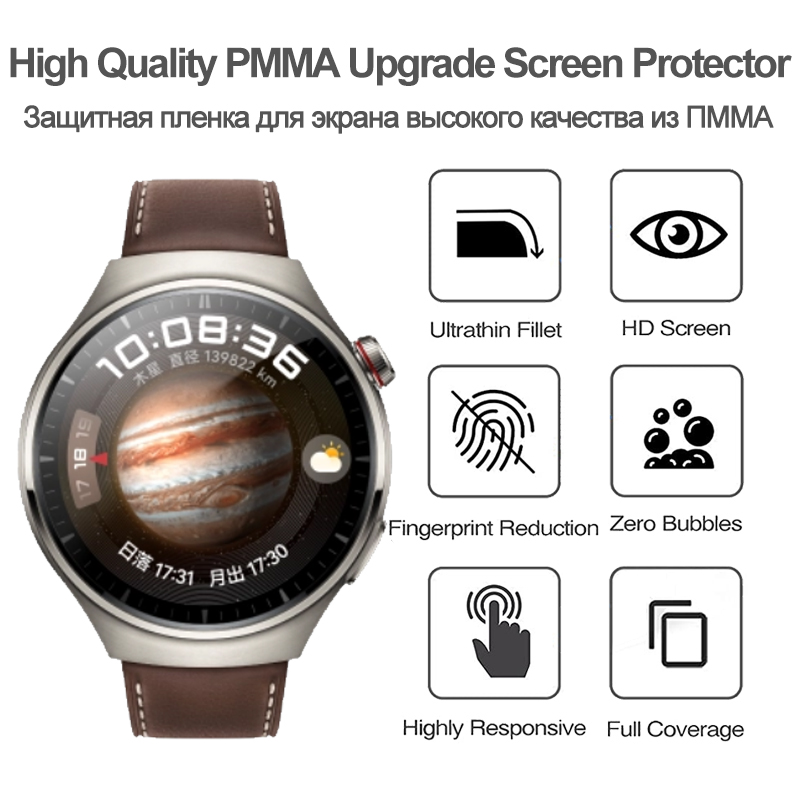 Protector de pantalla para Huawei Watch 4 Pro, cubierta protectora curvada 3D sin vidrio, suave para HUAWEI Watch4, accesorios, película protectora
