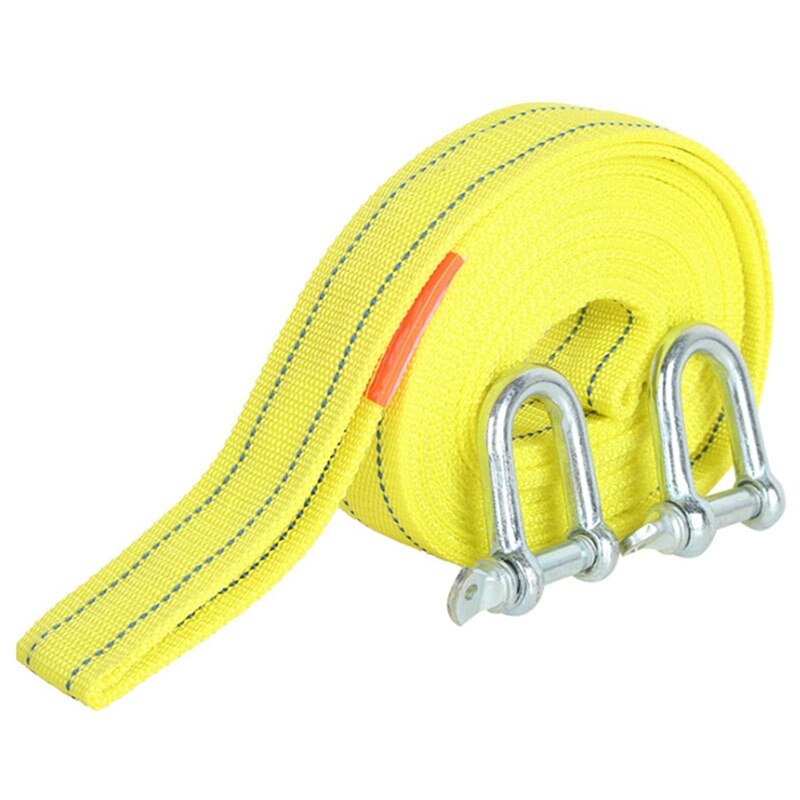 4M 5Tons Car Van Tow Rope Hook Heavy Duty Road Recovery Pull Towing Strap with U Nuts Fixings Panel Speed Fasteners M8