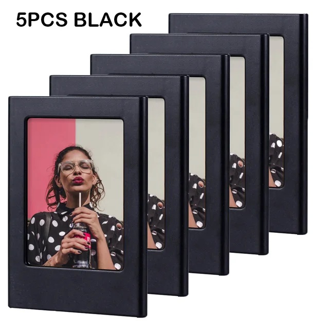 Nowe magnetyczne ramki na zdjęcia do lodówki 3-calowa kolorowa ramka na zdjęcia Magnesy Album do Fujifilm Instax Mini Film Papers: Kości słoniowej