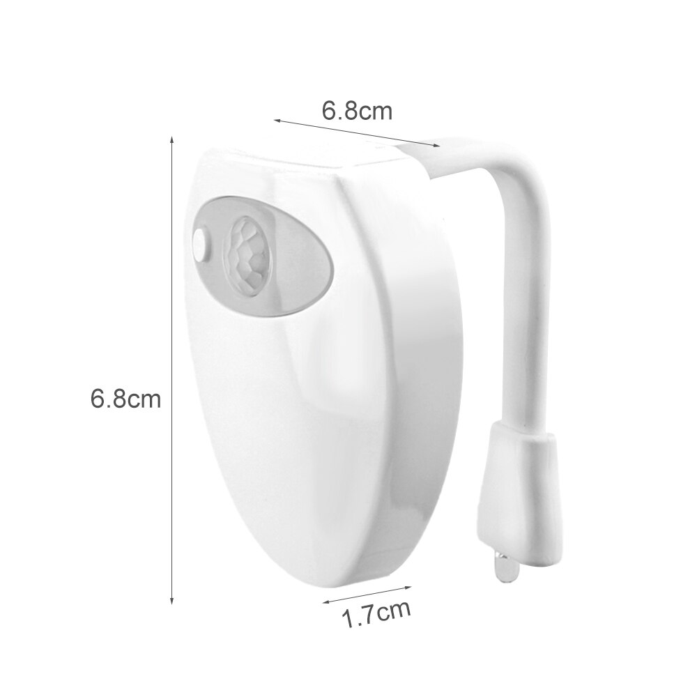 Led Wc Licht Smart Human Motion Sensor Lamp Badkamer Nachtlampje Automatische Activated Waterdicht 8 Kleur Wc Verlichting