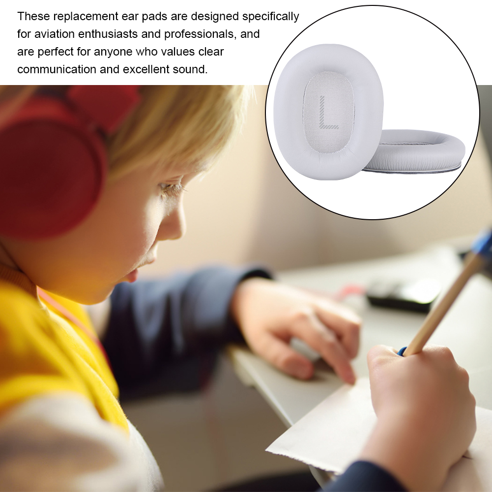Almohadillas de repuesto para auriculares MPOW H12 ANC, almohadillas de espuma viscoelástica con aislamiento de ruido, almohadillas para los oídos de cuero proteico, 1 par
