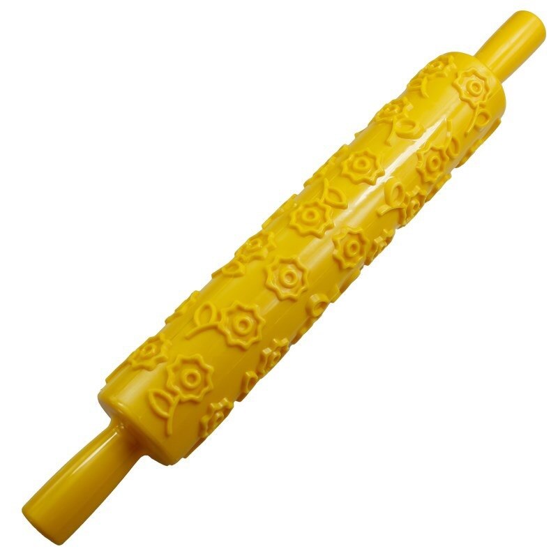 1 Pcs Pastic Non-stick Fondant Rolling Pin Embossing Cake Deeg Roller Decorating Cake Roller Ambachten Diy Bakken Keuken gereedschap: 12