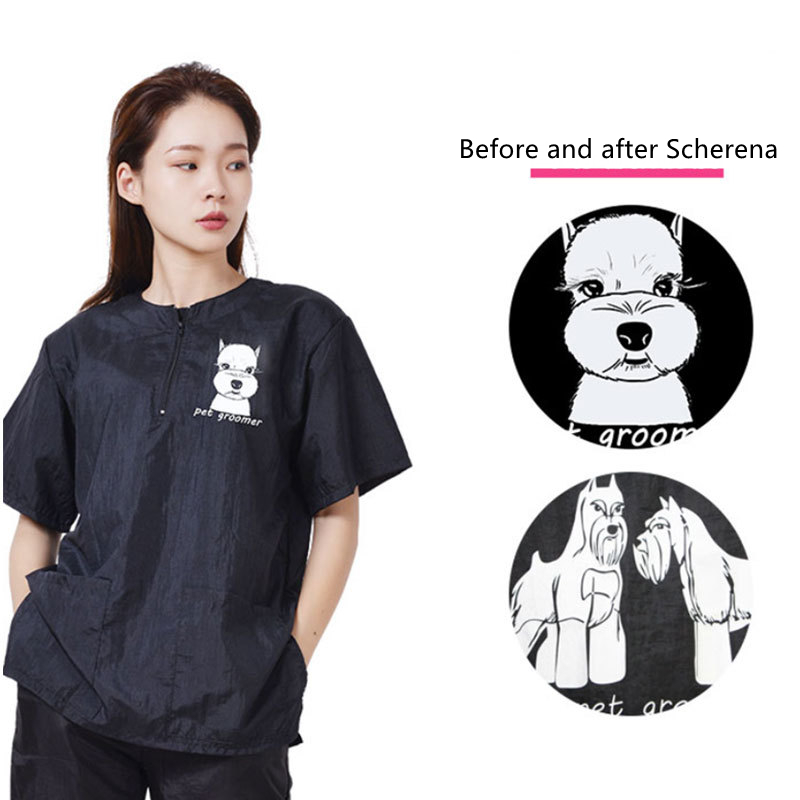 Wasserdichte Arbeits Kleidung Hosen Shorts Pet Shop Kosmetikerin Anti Statische Nicht Stick Haar Atmungsaktive Hose Pet Reinigung Pflege Y0519