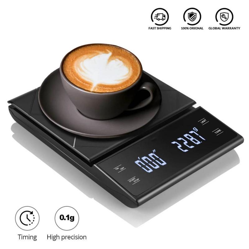 Balance à café numérique électronique Portable avec minuterie, affichage LED de haute précision, outil de mesure du poids à domicile