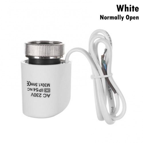 Electric Actuator Electrothermal Valve Manifold Open Close Floor Heating Parts Home Hardware Fittings: White  Open