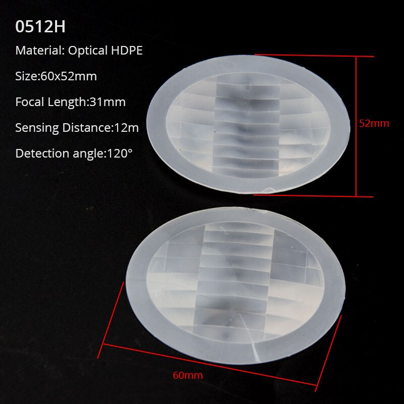 10PCS PIR Human Body Infrared Induction Fresnel Lens Sensing Distance 12m 15m Optical HD PE NF-IR Lenses 60 120 Degree