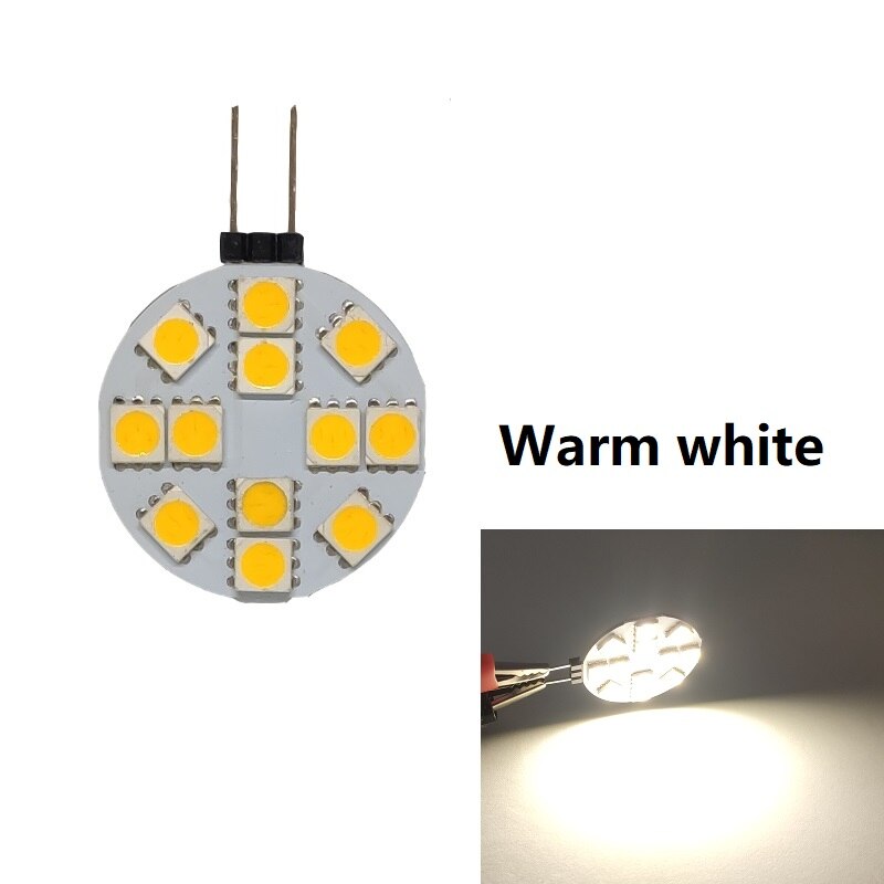 Bombilla LED G4 LED ronda Campana Extractora bombilla 12v 5050 SMD 6 24 12 9 LED reemplazar halógeno barco lámpara blanca luz blanca Spot