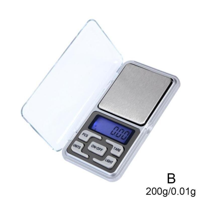 100/200g Convenient LCD Display Digital Scale 0.01 Precise Pocket Electronic Balance Gram Weight For Kitchen Jewelry Weighing: 100g