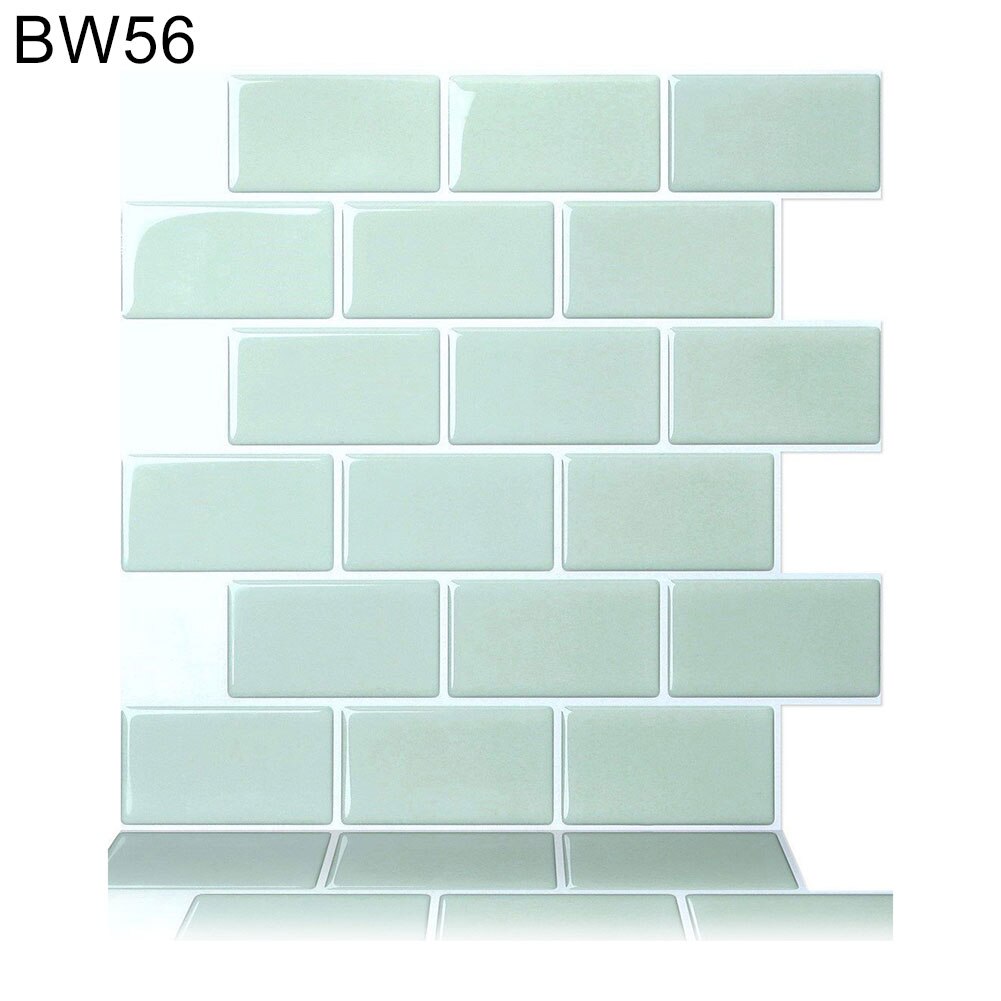Mosaiikki itseliimautuva laatta backsplash seinätarra vinyyli kylpyhuone keittiö kodin sisustus tee itse vedenpitävä öljynkestävä: Bw56