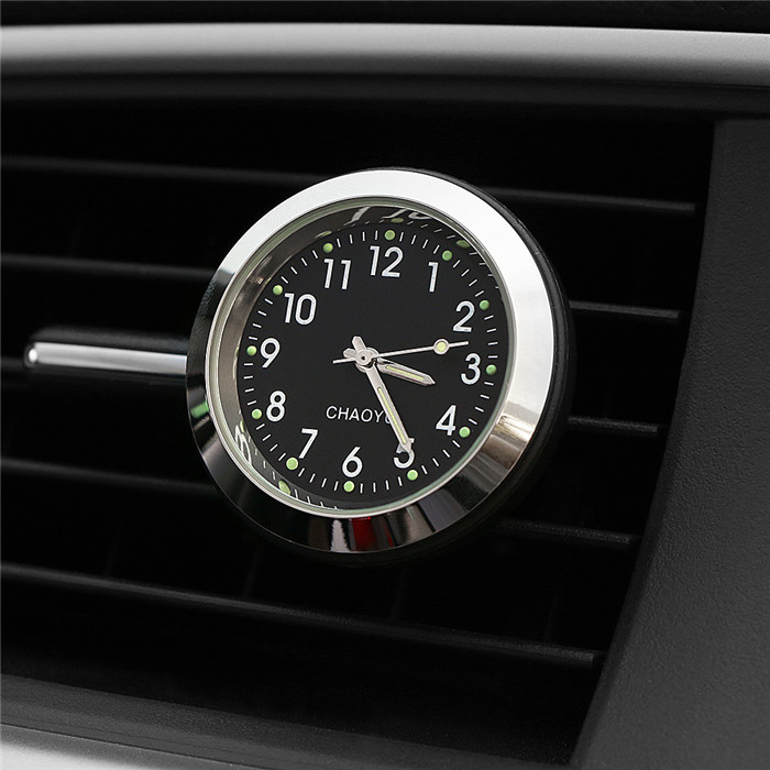 Auto Digitale Klok Creatieve Ronde Kwarts Klok Luchtuitlaat Clips Auto 'S Decor Digitale Pointer Horloge Auto Interieur Accessoires