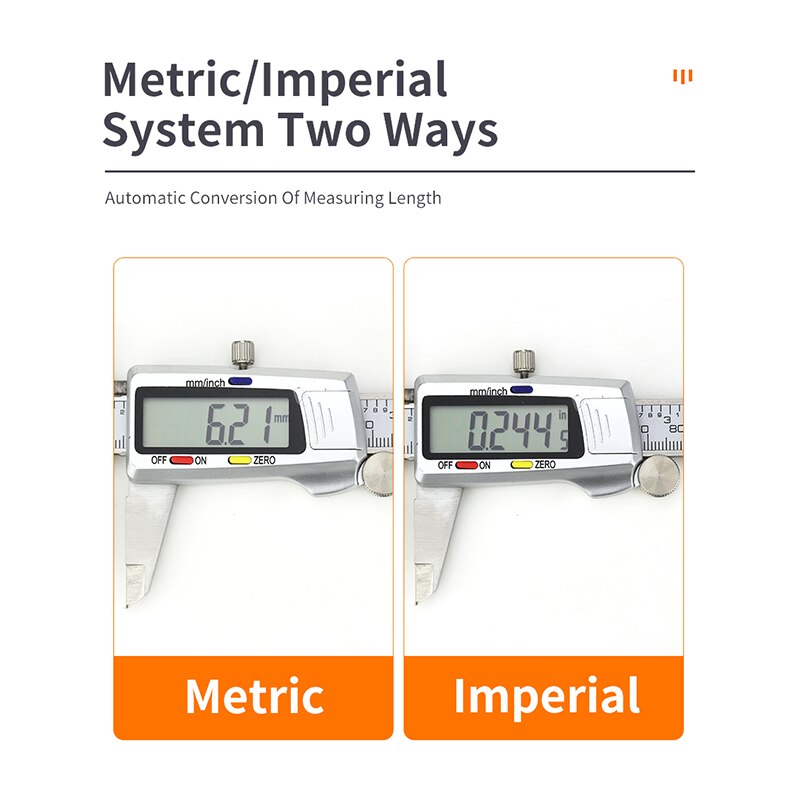 Digital Metal Caliper Electronic Vernier Caliper tool Micrometer Ruler Measuring Tools ABS Plastic Shell 0-150mm Calipers