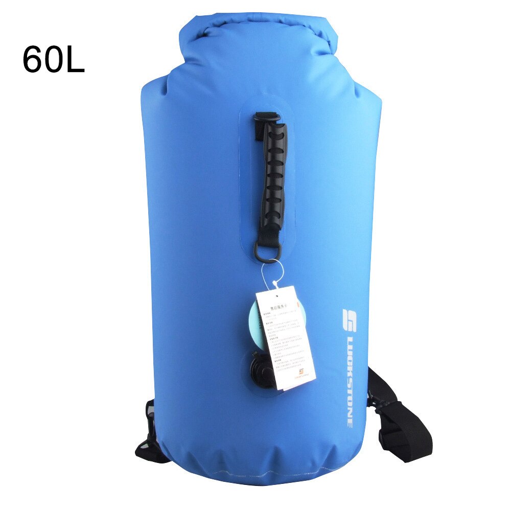 30l vandtæt rygsæk svømning flydende tørpose sejlads rafting sejlads hurtigtørrende sæk udendørs sportsbøje havpakke: Type 2- blå
