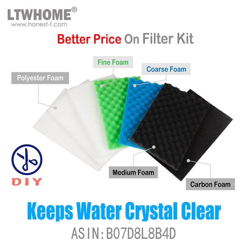 LTWHOME 17"x12" DIY ACTIVATED CARBON IMPREGNATED FOAM FILTER SHEET