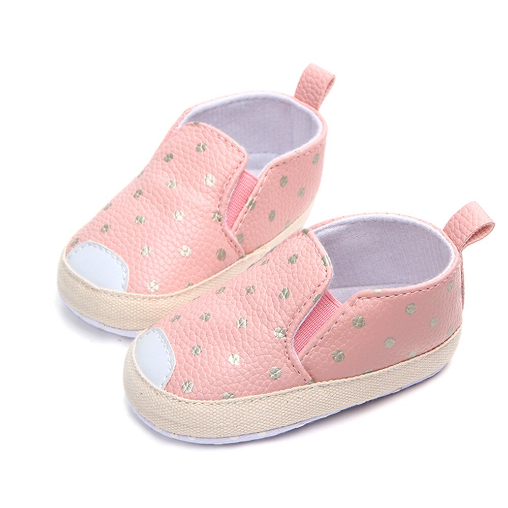 Kawaii-baskets en cuir Pu pour filles | Chaussures à semelles souples de -né, Tenis Bebes , baskets roses pour bébés filles