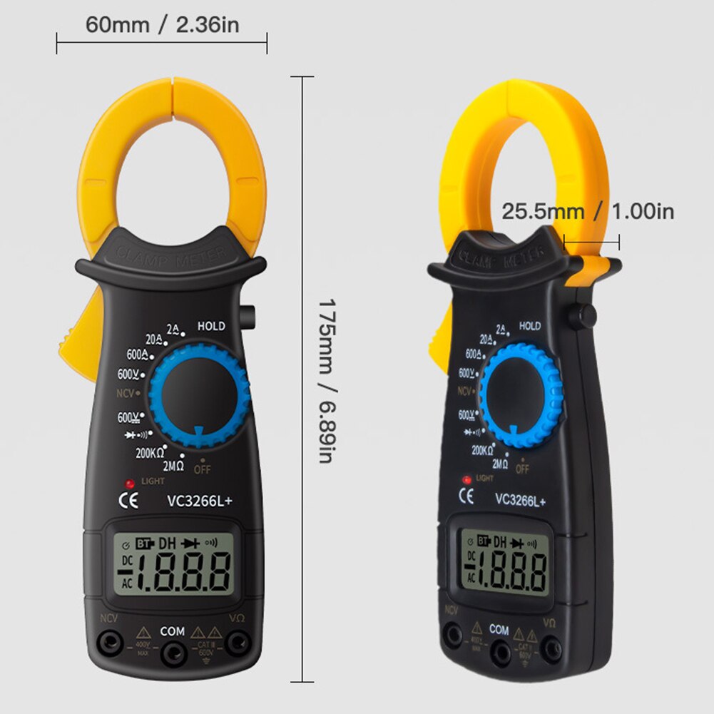 Digital Multimeter LED Display High Precision Multi-function Pliers Auto Range Voltage Current Tester Clamp Ammeter Clamp Meters