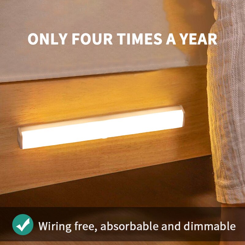 Draadloze Led Onder Kast Licht Pir Motion Sensor Lamp 10 Leds Voor Garderobe Kast Kast Keuken Verlichting Led Nachtlampje
