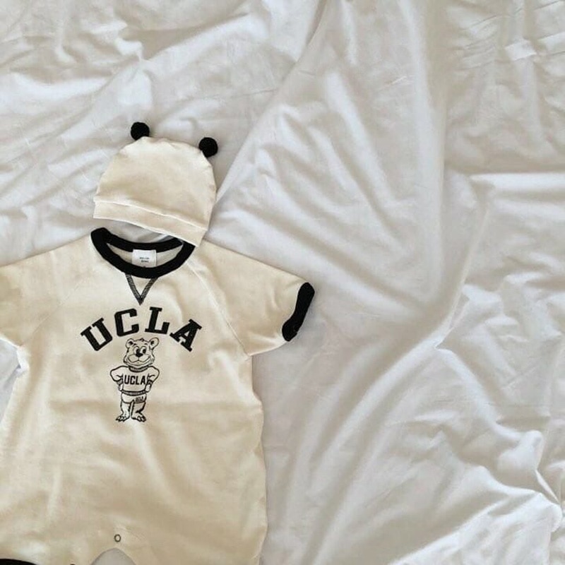 Milancel Zomer Baby Kleding Brief Afdrukken Baby Meisjes Bodysuits Katoen Peuter Jongens Een Stuk Met Hoed