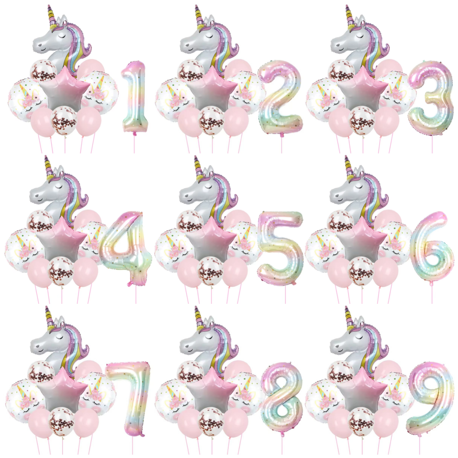 Rainbow Unicorn Balloon 40inch Foil Balloon Unicorn Theme Suitable for Birthday Shower Party Balloon Supplies