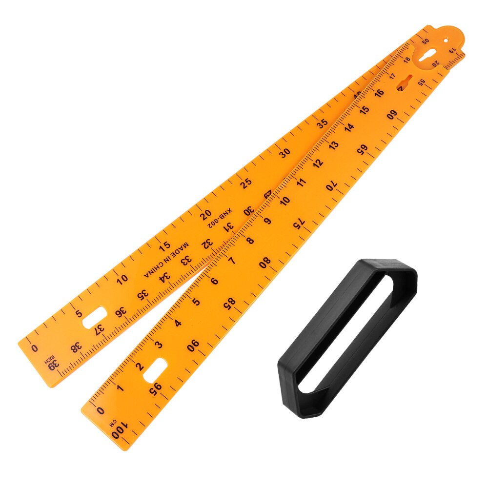 1pc Measuring Tool Ruler Yellow Sectional Ruler Math Teaching Tool