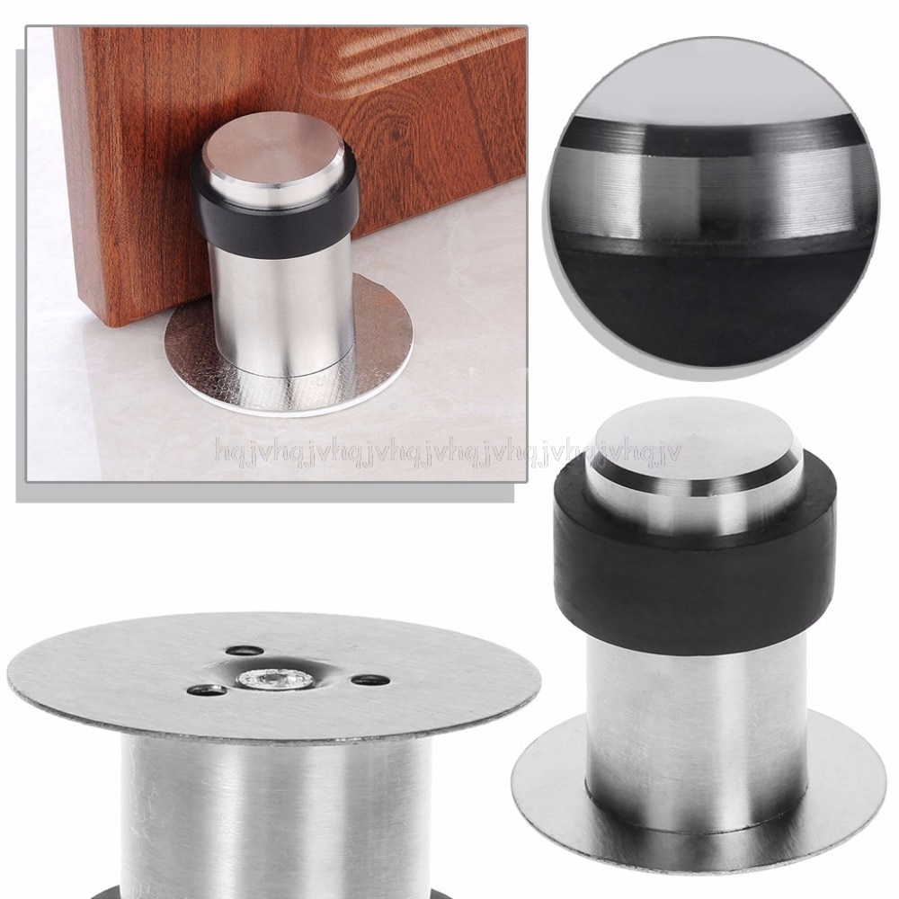Bouchon caoutchouc acier inoxydable Anti-Collision rond | En acier inoxydable, monté sur le sol, Au11 directe