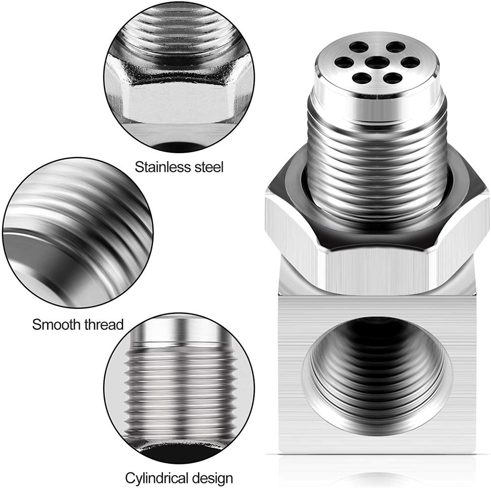 O2 Oxygen Sensor Adapter Cel Eliminator Angled Extender Spacer 90 Degree O2 M18x1.5 Bung