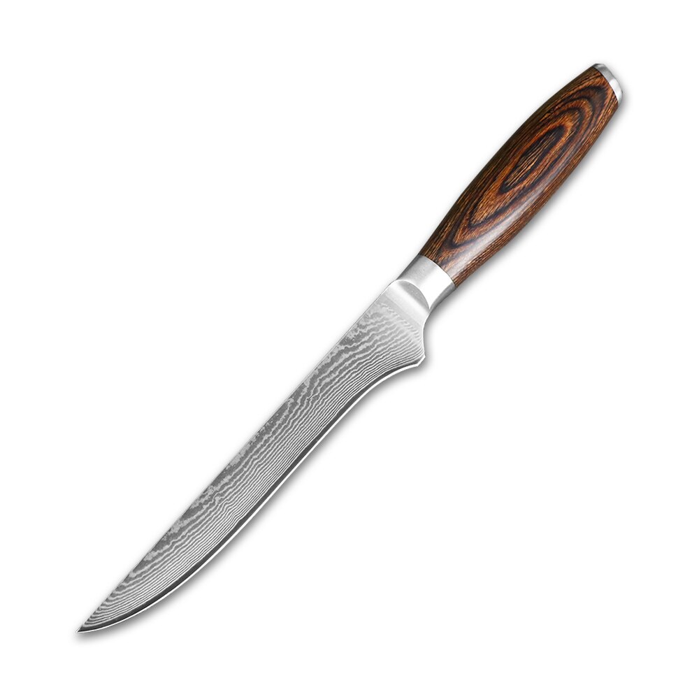 JUMCSONG-cuchillo de cocina para el hogar, utensilio de cocina de 67 capas, de acero damasco, para Chef, Santoku Nakiri Sashimi: G