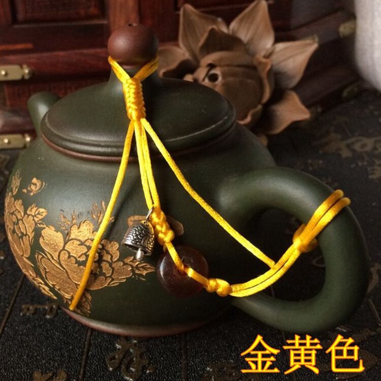 Natural Horns Diy Pot Lid Rope Tea Ceremony Teapot Cup